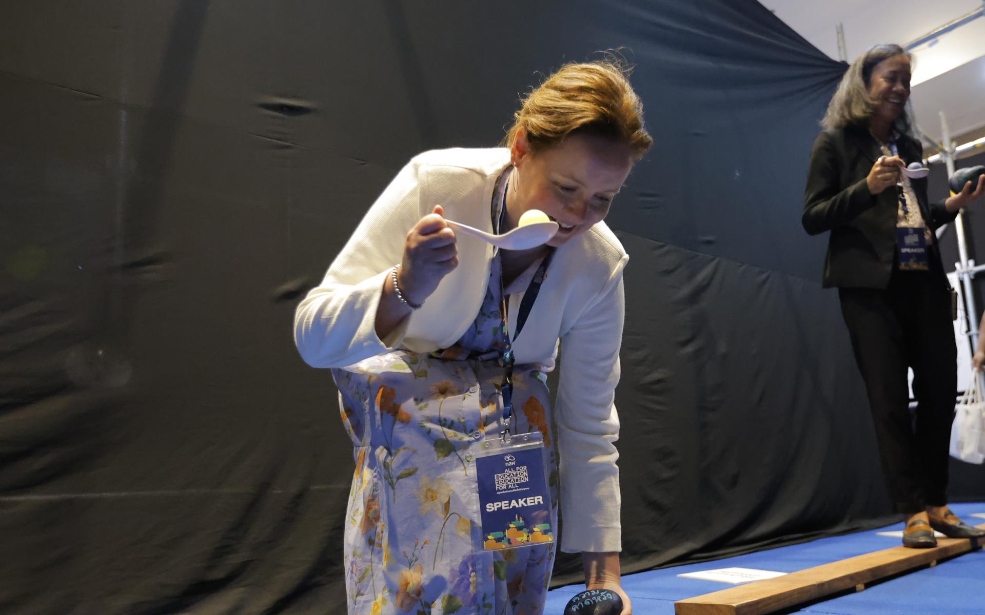 running through a workshop
