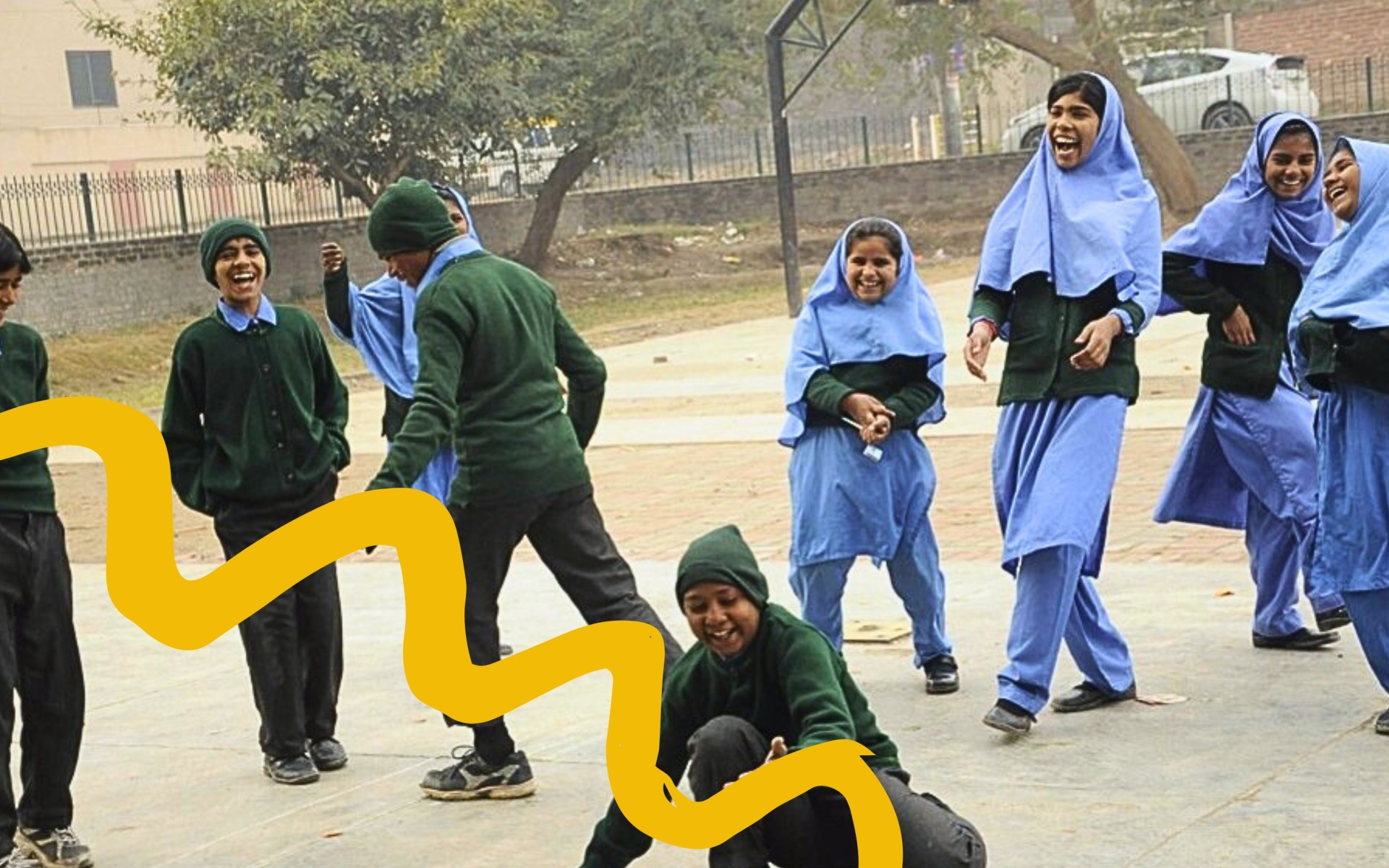 kids on a playground