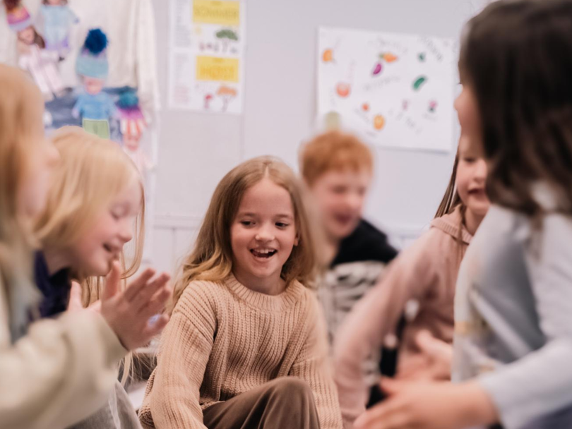 Students engaging in a classroom activity 